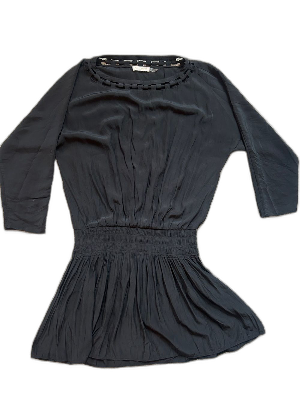 Ramy Brook Black Mini Dress Women's Elastic Waist Cocktail Party